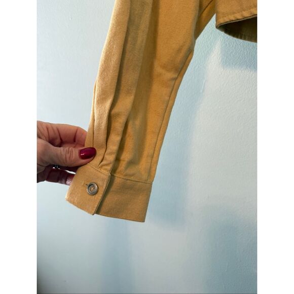 1849 Authentic Ranchwear Womens M Fringe Trim Western Jacket Beige Black Cowgirl - Picture 12 of 13